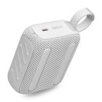 Caixa de som portátil jbl go 4 com 4,2 w rms, bluetooth 53 e resistência à Água ip67 - branca