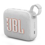 Caixa de som portátil jbl go 4 com 4,2 w rms, bluetooth 53 e resistência à Água ip67 - branca