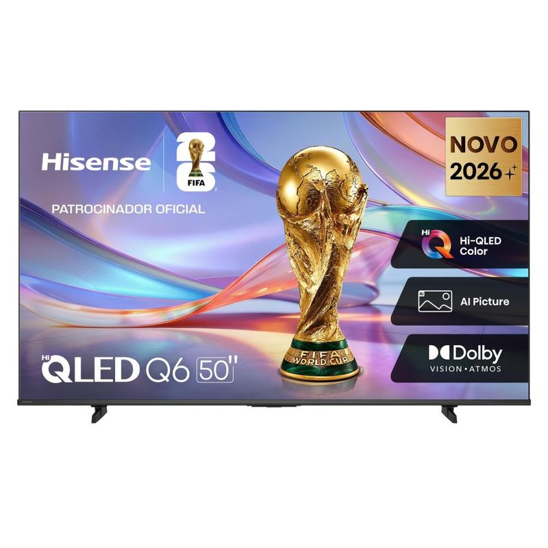 Smart tv 50" 4k qled hisense 50q6qvv vidaa dolby vision