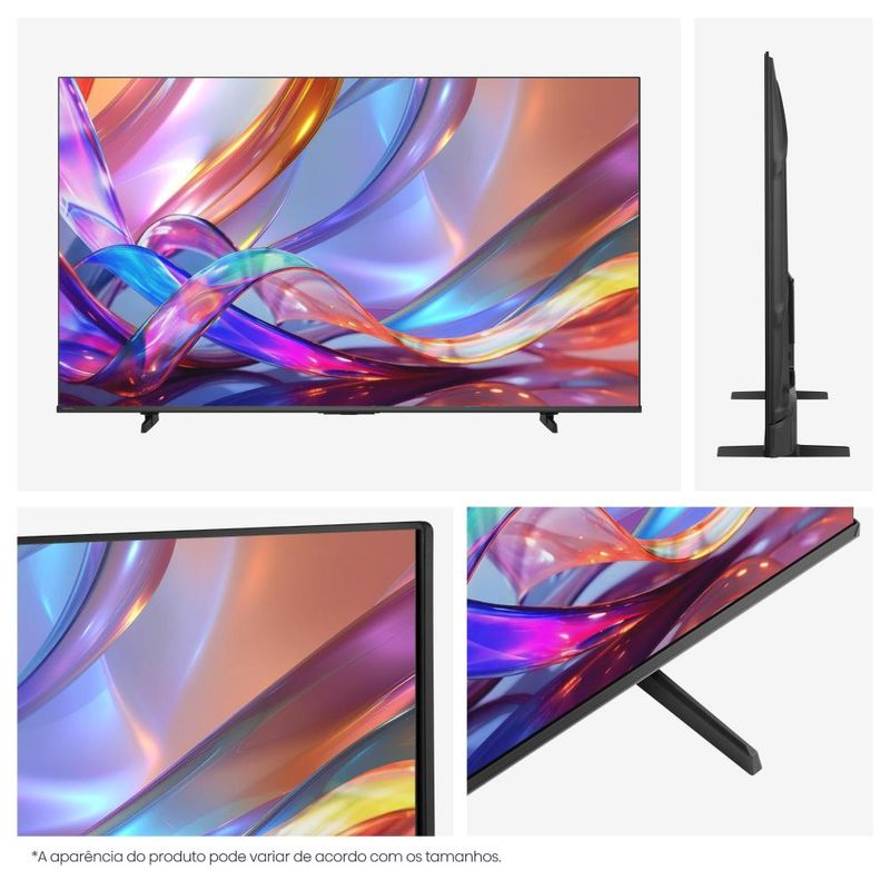 Smart tv 50" 4k qled hisense 50q6qvv vidaa dolby vision