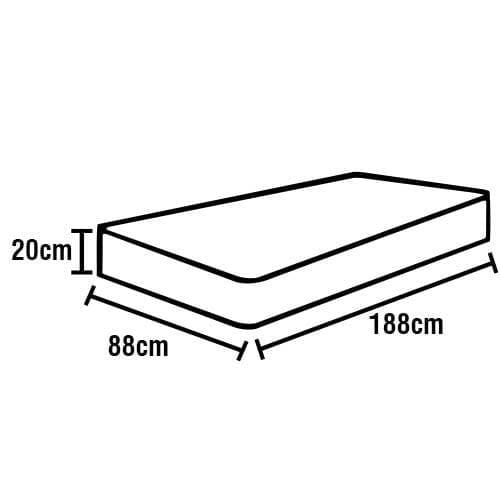 Colchão solteiro herval frontier 20x88x188 cm - branco