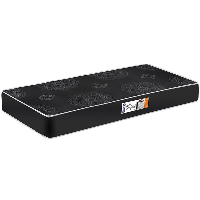 Colchão solteiro hellen pro confort espuma d20 12x88x188 cm - preto