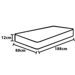 Colchão solteiro hellen pro confort espuma d20 12x88x188 cm - preto