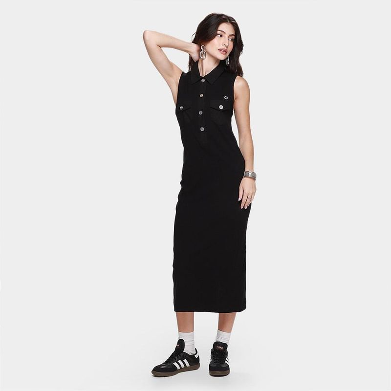 Vestido colcci canelado casual feminino