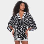 Vestido curto farm peixe copa feminino