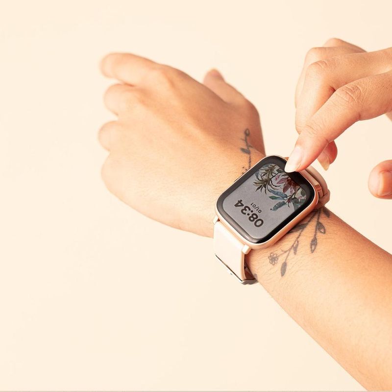 Smartwatch geonav wb tela 1,85" 45mm 24 modos esportivos fitness tracker rosa