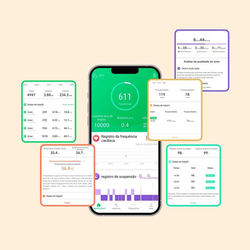 Smartwatch geonav wb tela 1,85" 45mm 24 modos esportivos fitness tracker rosa