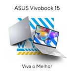 Notebook asus vivobook 15 core i5 8gb ram 256gb ssd tela 15,6” fhd windows 11 – x1504va-nj1738w