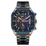 Relógio de Pulso Relogio Masculino Analógico Esportivo Aço Inox Azul Megir