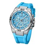 Relógio de Pulso Masculino Quartzo Esportivo Silicone Azul Reward