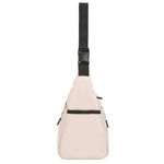 Bolsa Esportiva Transversal Nylon Único Bege com Nécessaire Porta Objetos Unissex
