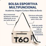 Bolsa Esportiva Transversal Nylon Único Bege com Nécessaire Porta Objetos Unissex