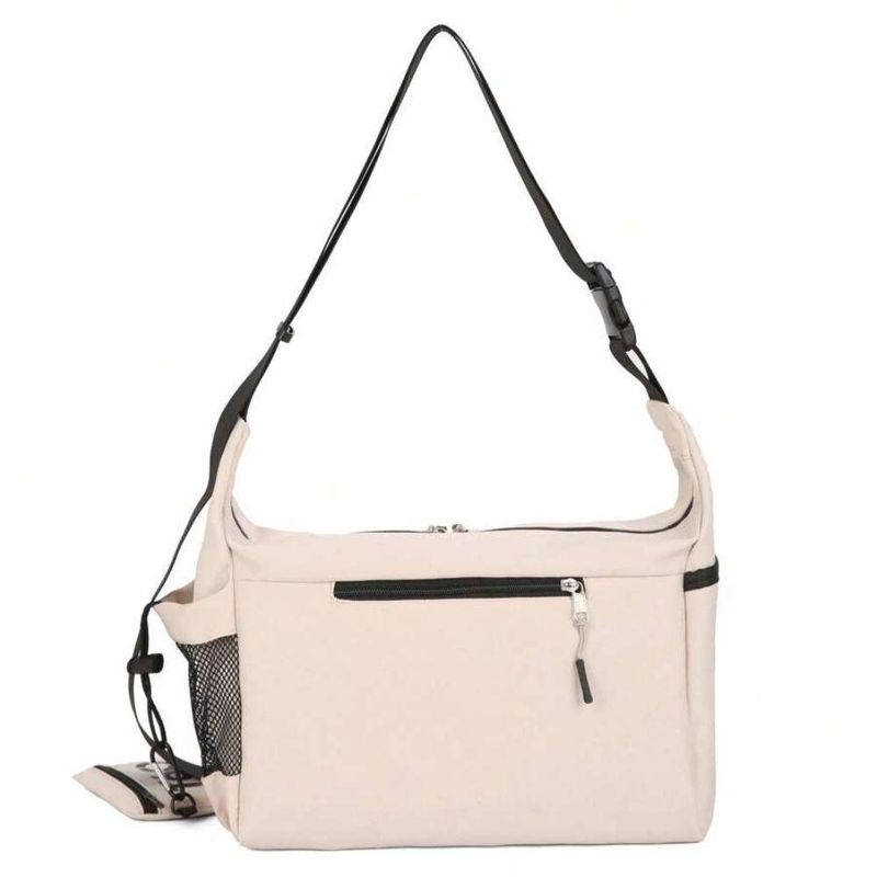 Bolsa Esportiva Transversal Nylon Único Bege com Nécessaire Porta Objetos Unissex