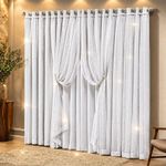 Cortina Canaã Linha Nobre Poliéster para Decoração Gelo