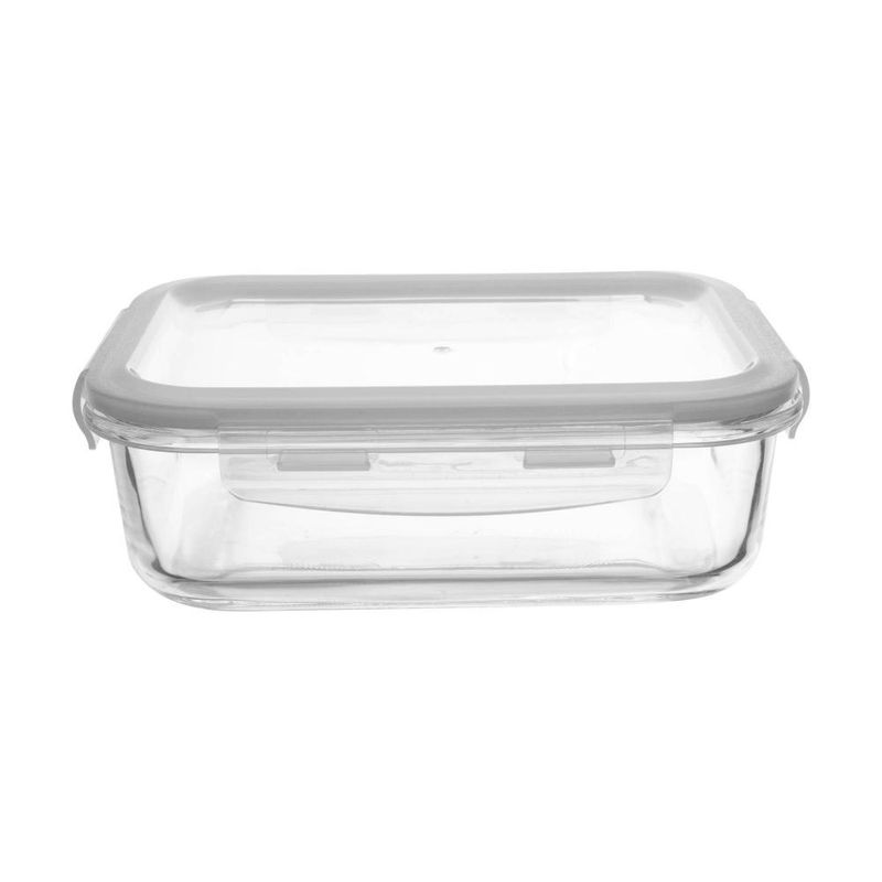 3 potes herméticos com tampa lyor de vidro 1l/640ml/370ml
