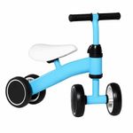 Bicicleta de Equilíbrio Infantil 4 Rodas sem Pedal Azul Utimix para Criança 1 a 3 Anos