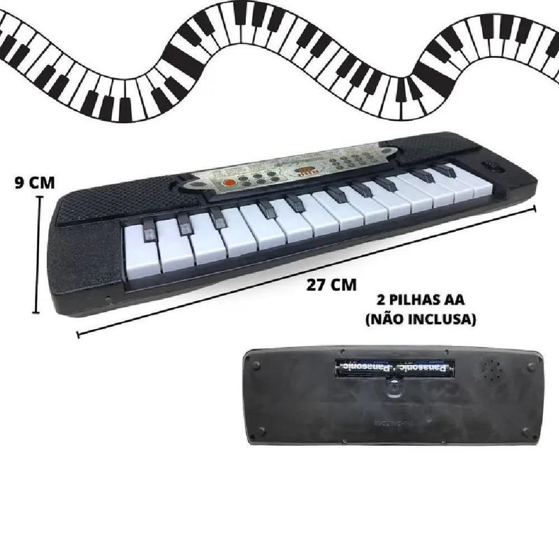 Piano Infantil Teclado Musical Brinquedo Educativo Amarelo Yeet