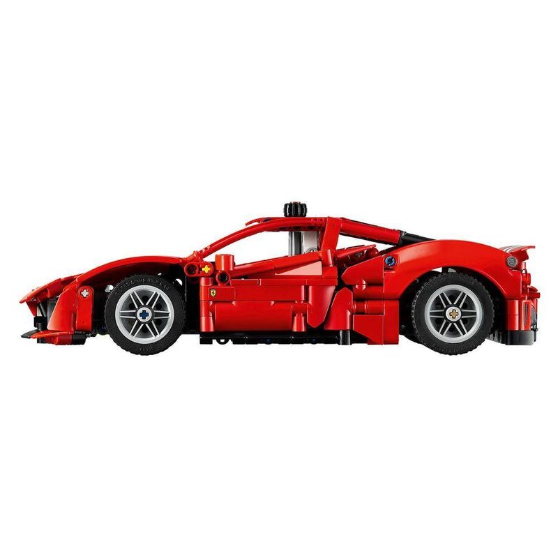 Kit de Modelo de Construção Ferrari 488 Pista com Motor V8 Vermelho Lego 882 PEÇAS