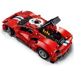 Kit de Modelo de Construção Ferrari 488 Pista com Motor V8 Vermelho Lego 882 PEÇAS