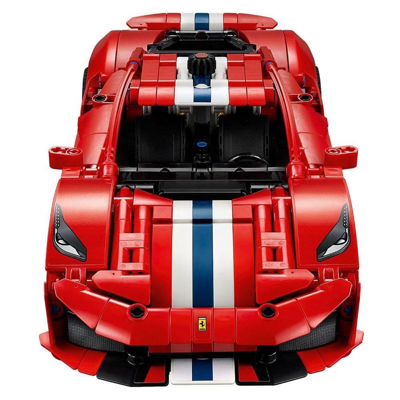 Kit de Modelo de Construção Ferrari 488 Pista com Motor V8 Vermelho Lego 882 PEÇAS