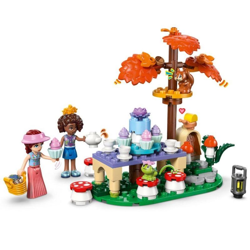 Brinquedo de Construção Festa do Chá na Floresta com Cenário Natural e Plataforma Giratória Lego
