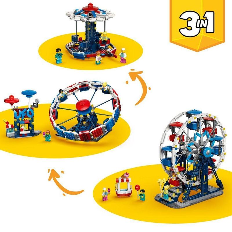 Brinquedo de Construção Lego Creator Roda-gigante Icônica 3 em 1 com Minifiguras Lego