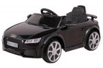 Carrinho elétrico preto audi tt controle rem 12v bel brink