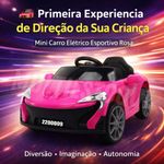 Carro Elétrico Infantil Mini Esportivo Mc Laren Tração Suave Assento Anatômico Rosa Unitoys