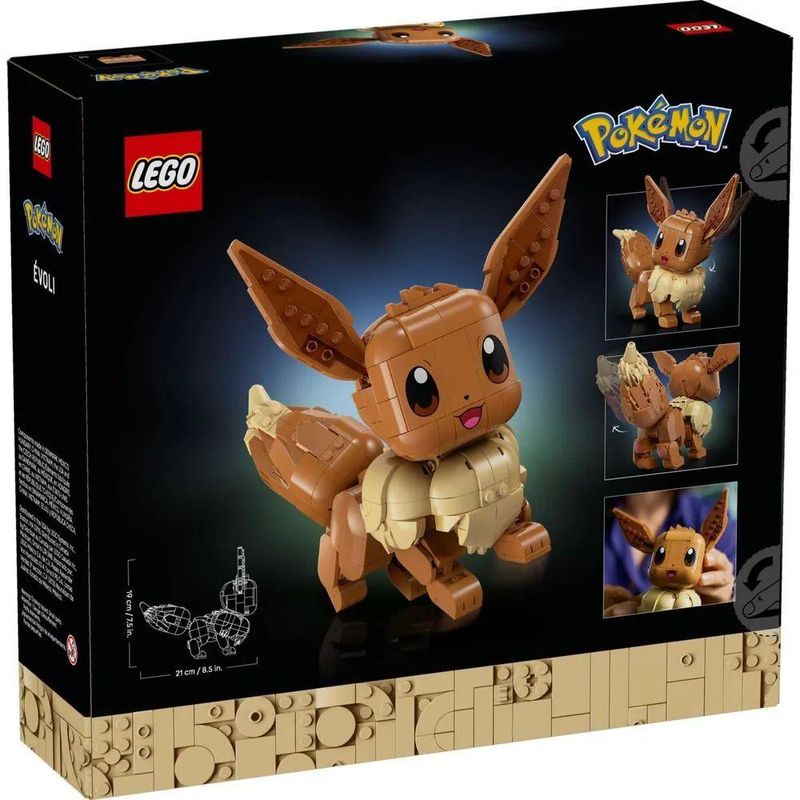 Kit de Construção LEGO Pokémon Pokémo Eevee 72151 Figura Articulada Lego