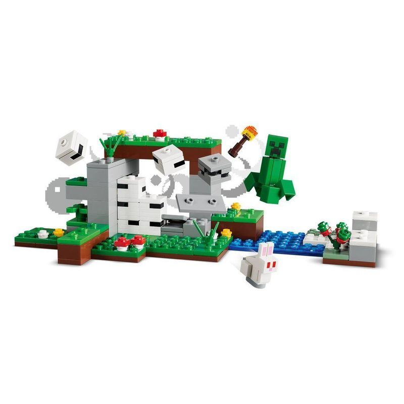 Brinquedo de Construção Aventura da Primeira Noite Minecraft com Função de Explosão Verde Lego