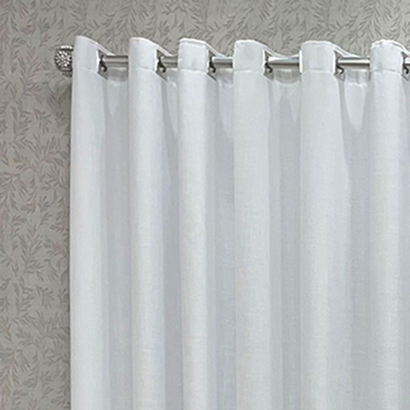 Cortina Athenas para Varão 3,00m X 2,50m Poliéster para Decoração Branca
