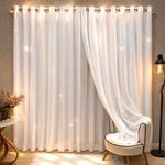 Cortina Athenas para Varão 3,00m X 2,50m Poliéster para Decoração Branca