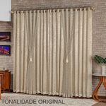 Cortina Rekynte Linha Nobre Poliéster para Decoração Bronze