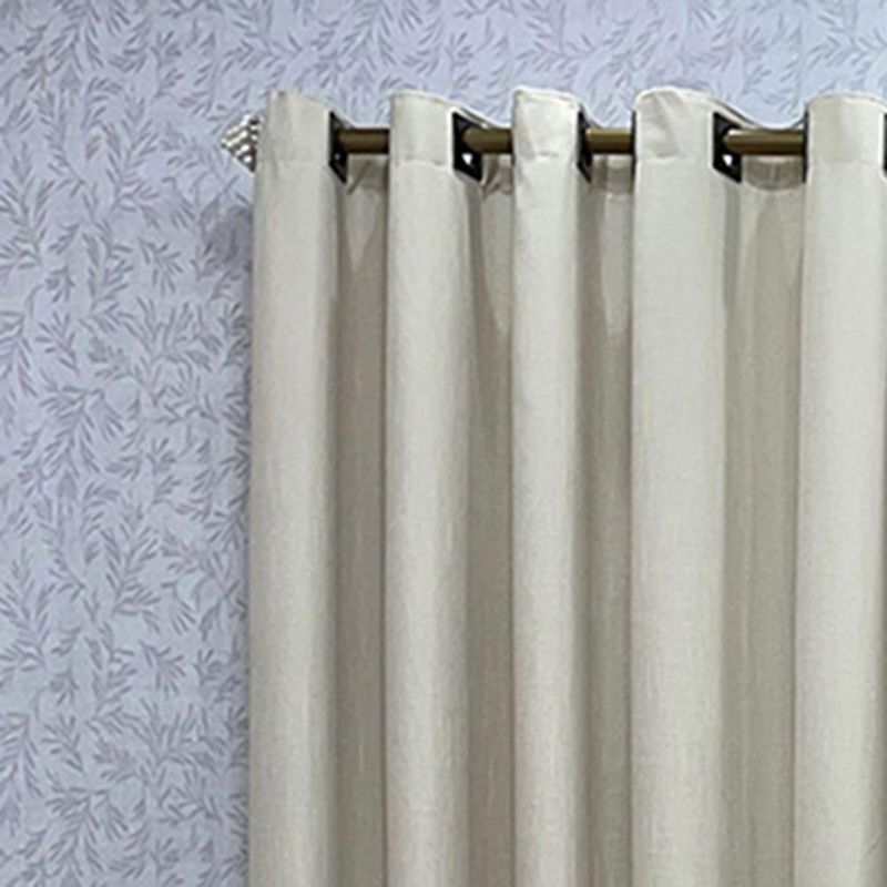 Cortina Athenas para Varão 4,00m X 2,70m Poliéster para Decoração Bege