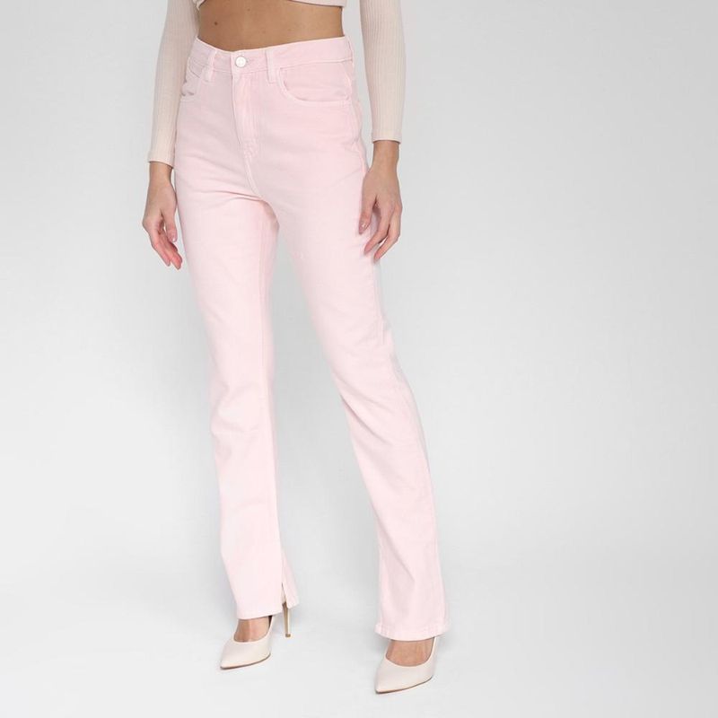 Calça boot cut sawary com fenda feminina