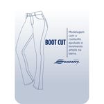 Calça boot cut sawary com fenda feminina
