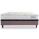 Cama box conjugada casal herval roma ortopédico espuma d20 e tecido poliéster 53x138x188cm - marrom/bege/branco