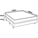 Cama box conjugada casal herval roma ortopédico espuma d20 e tecido poliéster 53x138x188cm - marrom/bege/branco