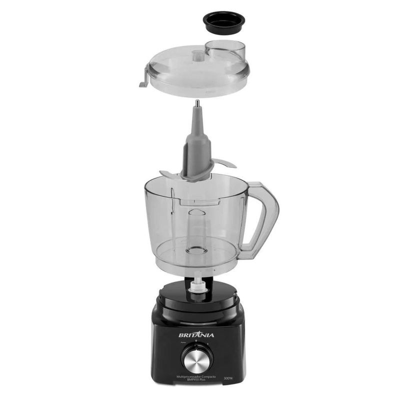 Multiprocessador britânia 2 em 1 compacto bmp950 plus 300w tecnologia pro maxx preto