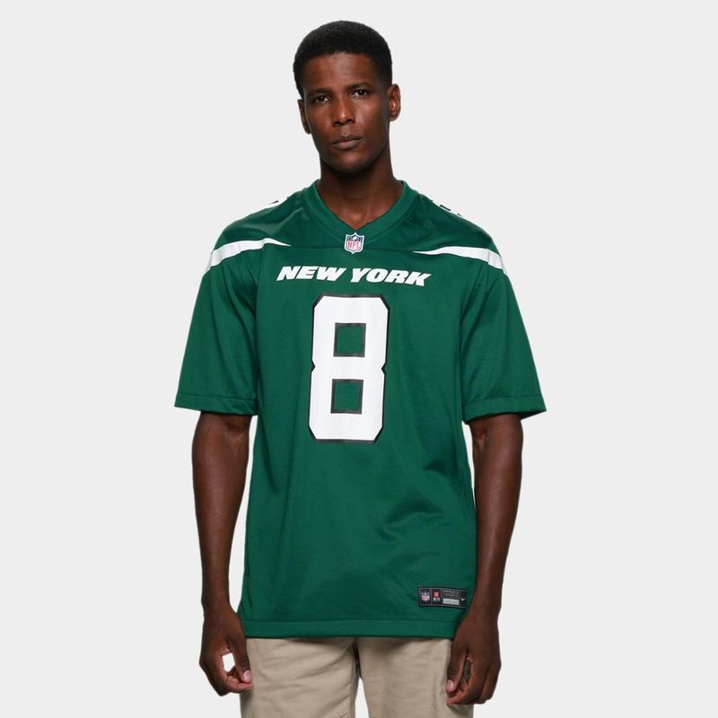 Camiseta nike new york jets aaron rodgers n° 8 game masculina