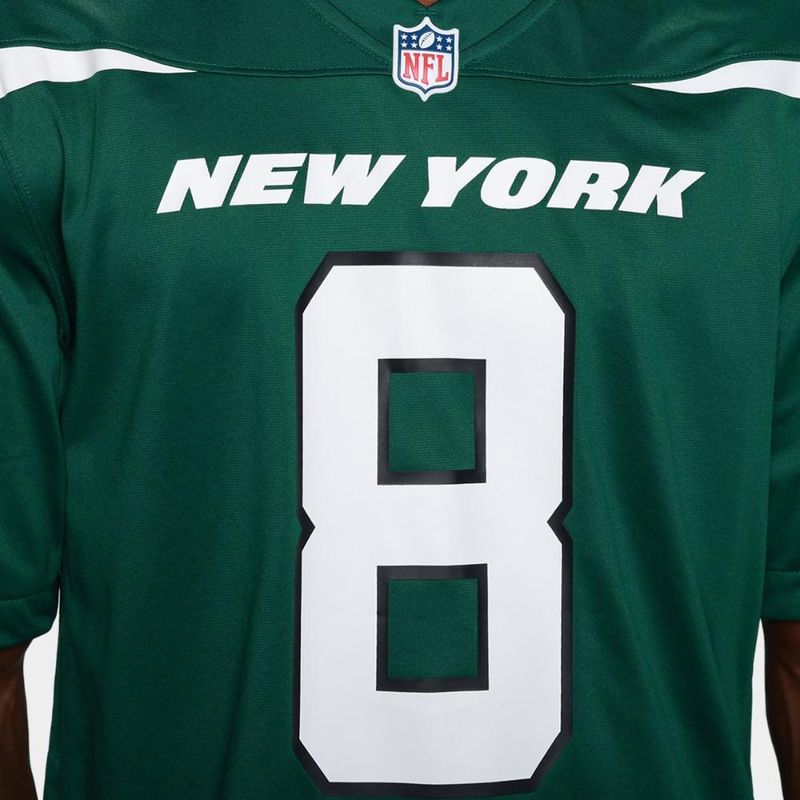 Camiseta nike new york jets aaron rodgers n° 8 game masculina