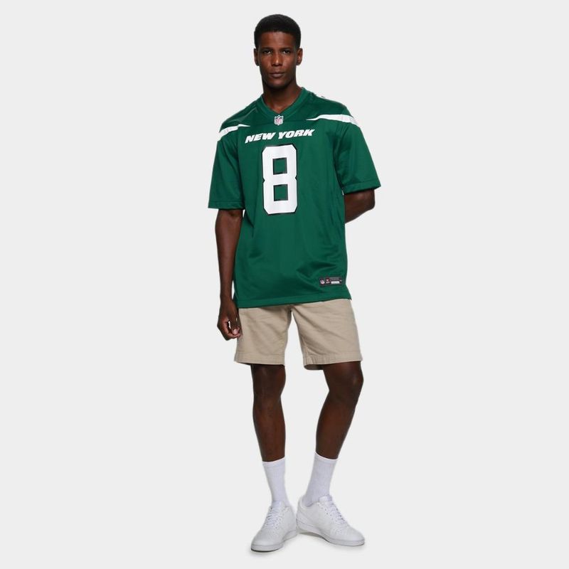 Camiseta nike new york jets aaron rodgers n° 8 game masculina