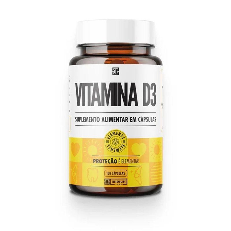 Vitamina D3 Iridium Labs Unico Imunidade Ossos 2000UI sem Sabor 100 Caps