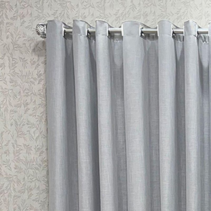 Cortina Athenas para Varão Poliéster para Decoração Cinza