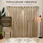 Cortina Premyer Linha Nobre Poliéster para Decoração Bronze