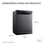 Lava-Louças Midea Smart Home Black Inox 127V 16 Serviços MDWEF1633GBS1