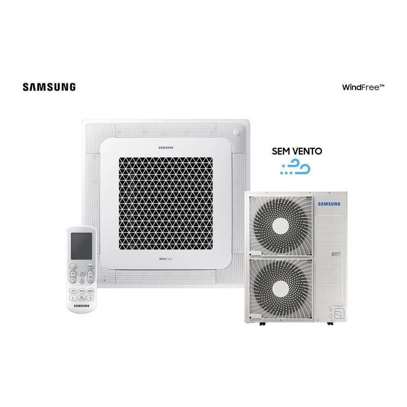 Ar Condicionado Split Cassete 4 Vias Samsung Wind Free 60000 BTUs Quente e Frio Inverter 220V R32 (AC060HCADKG/AZ)