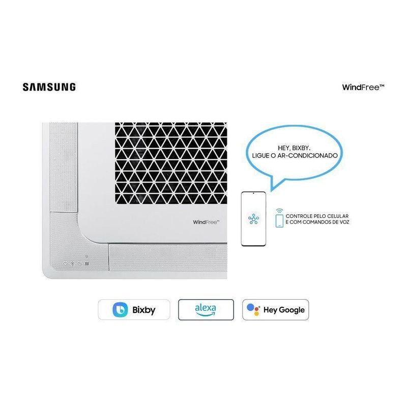 Ar Condicionado Split Cassete 4 Vias Samsung Wind Free 36000 BTUs Quente e Frio Inverter 220V R32 (AC036HCADKG/AZ)