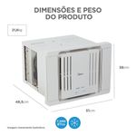 Ar Condicionado Janela Inverter Midea Eletrônico Com Controle Remoto e Wi-Fi 7500 BTUs Frio 127V QCL078VB