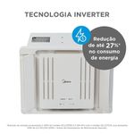 Ar Condicionado Janela Inverter Midea Eletrônico Com Controle Remoto e Wi-Fi 7500 BTUs Frio 127V QCL078VB